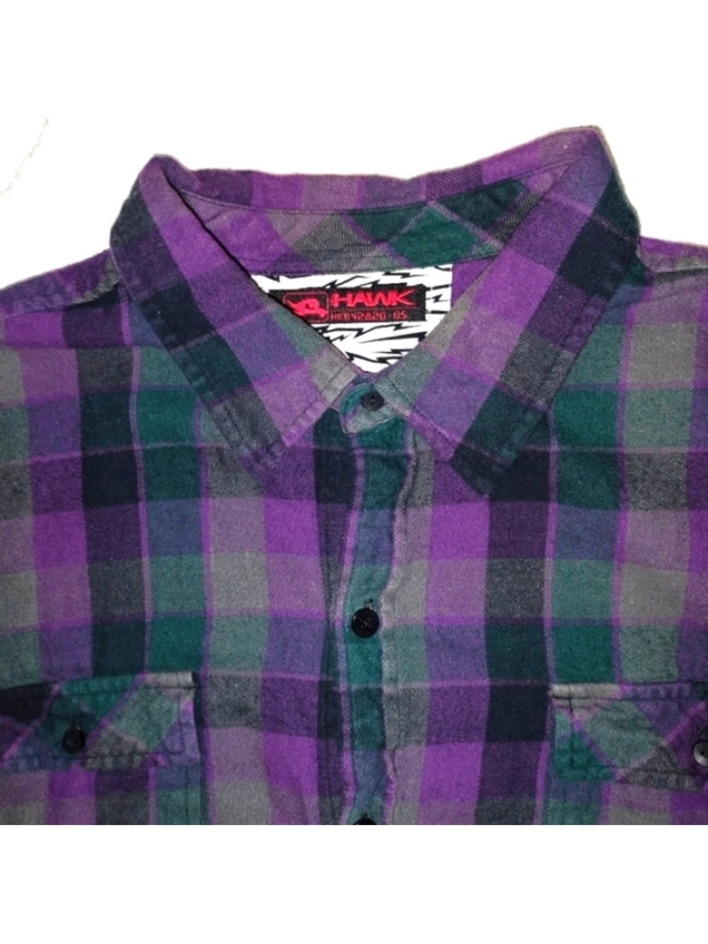 Vintage Tony Hawk Long Sleeve Button Down Throwback Grunge Skate Flannel Mens XL - Picture 3 of 7